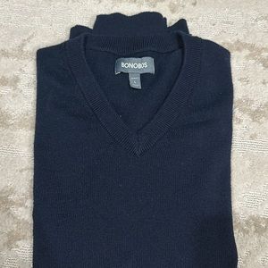 Bonobos cotton cashmere v neck - Large slim fit, navy